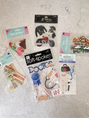Bulk lot of brand new scrapbooking 3D stickers craft various brands